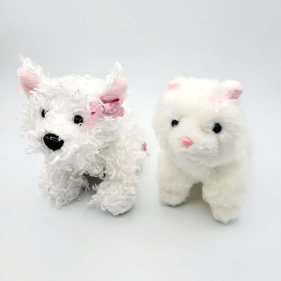 Webkinz Lil' Kinz White Persian Cat White Terrier Dog Puppy Small Plush No Code - Picture 1 of 11